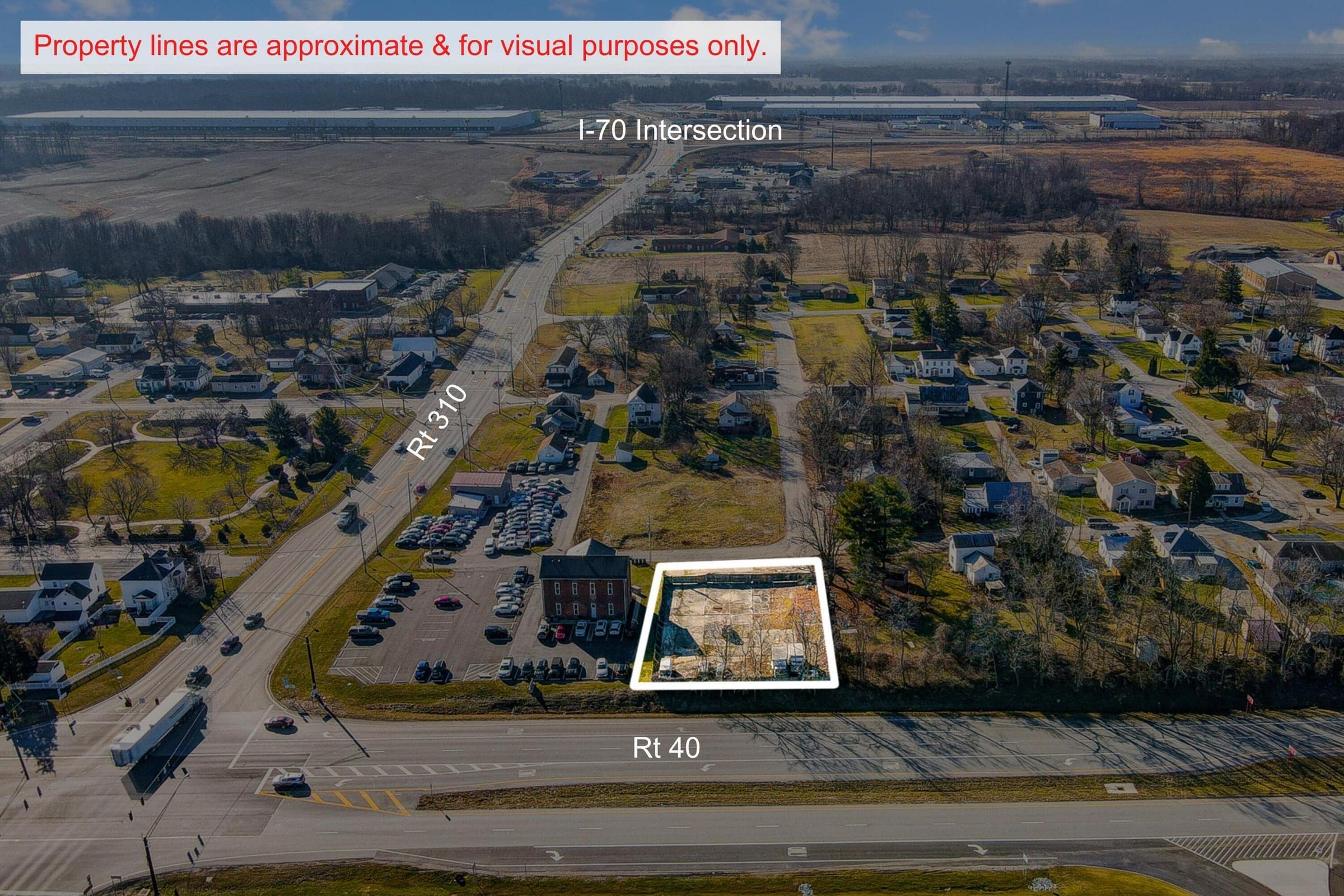 Approximate Lot Lines - 1040 Columbus Street, Etna, OH 43018