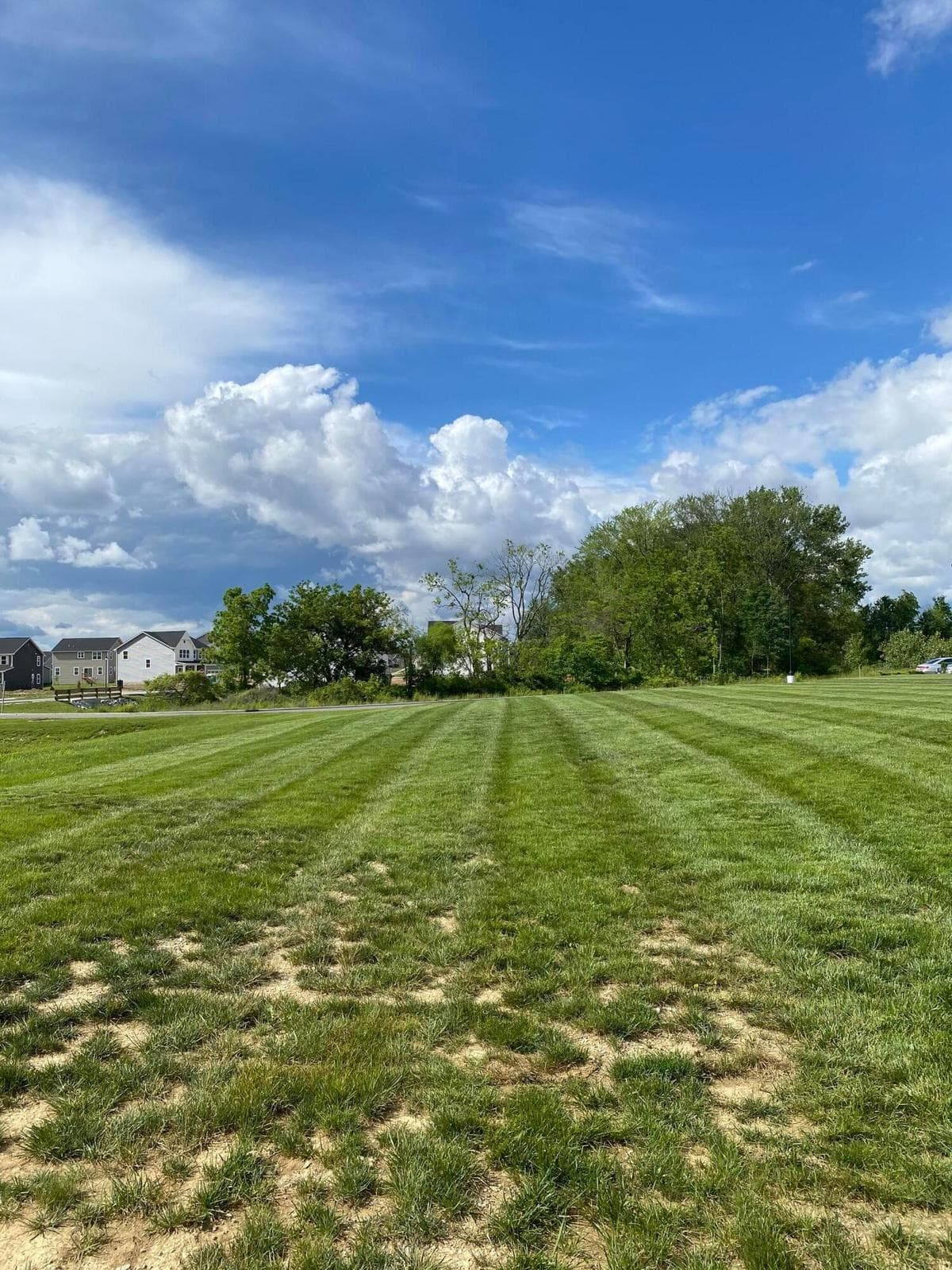 Looking NORTH from land.
