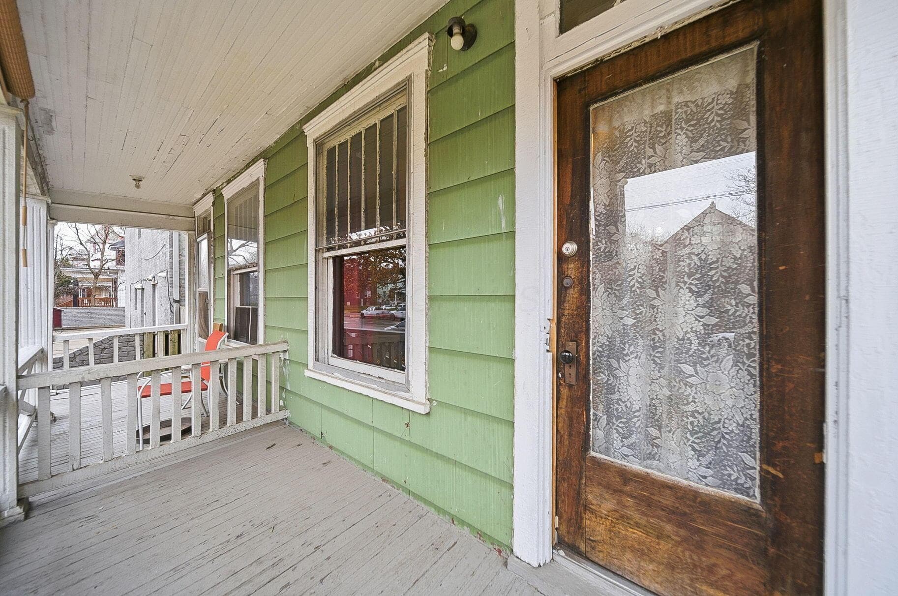 Each unit has their own front porch.