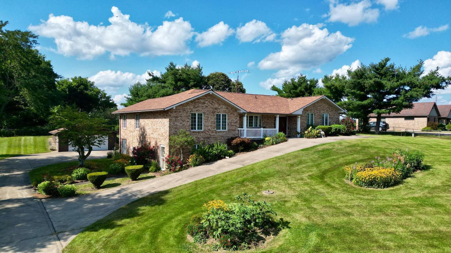 Front and driveways