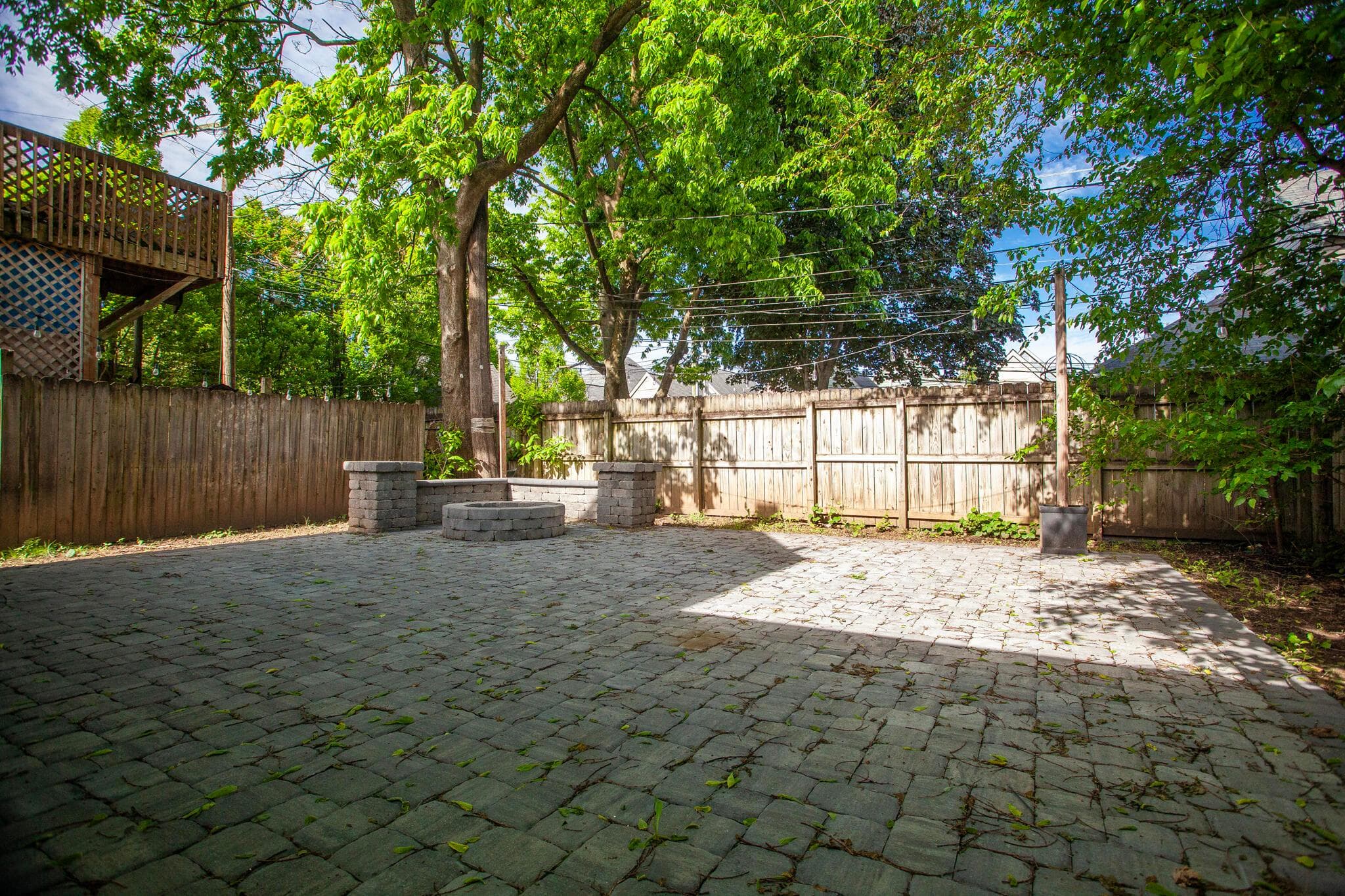 Or enjoy the NEW private, paver patio with fire pit