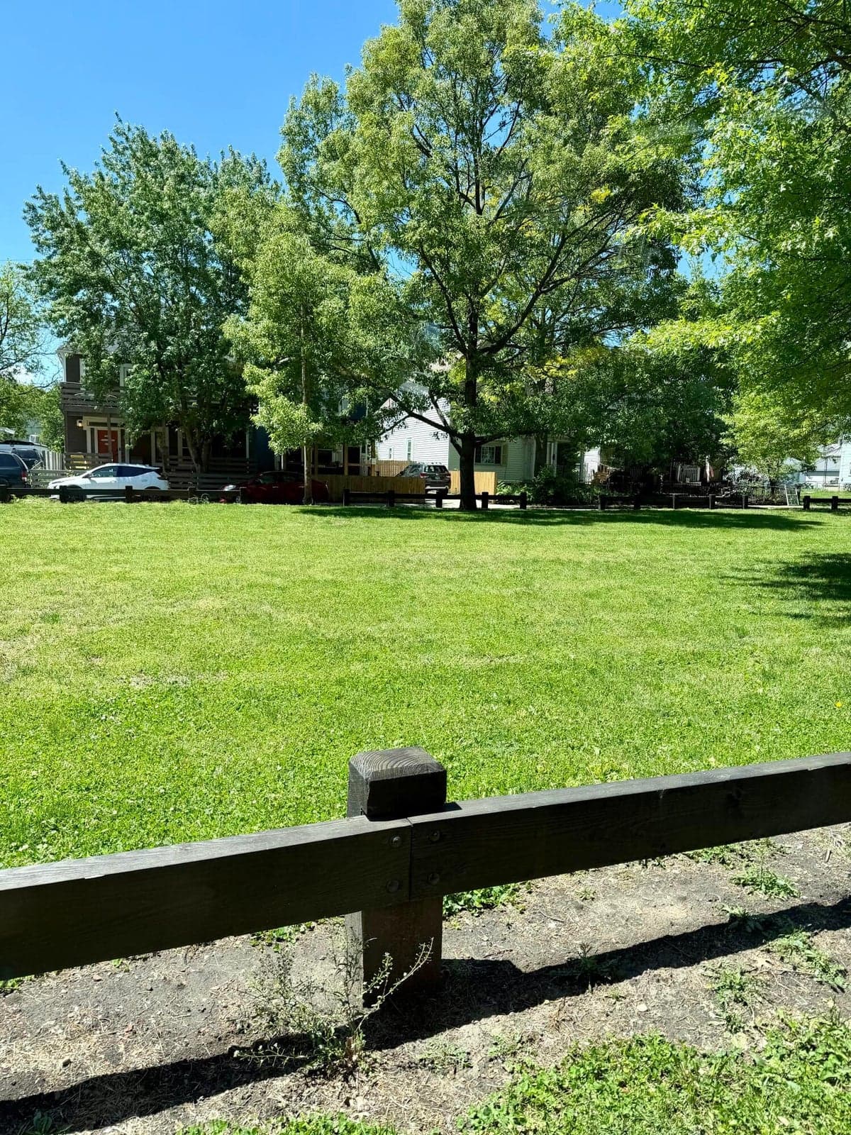 Across the street.