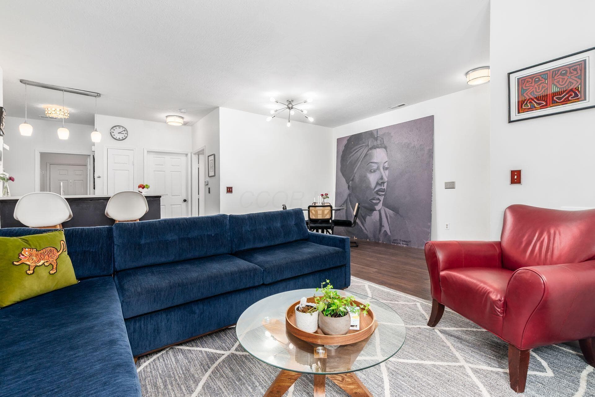 Living Room Opens to the Dining Area