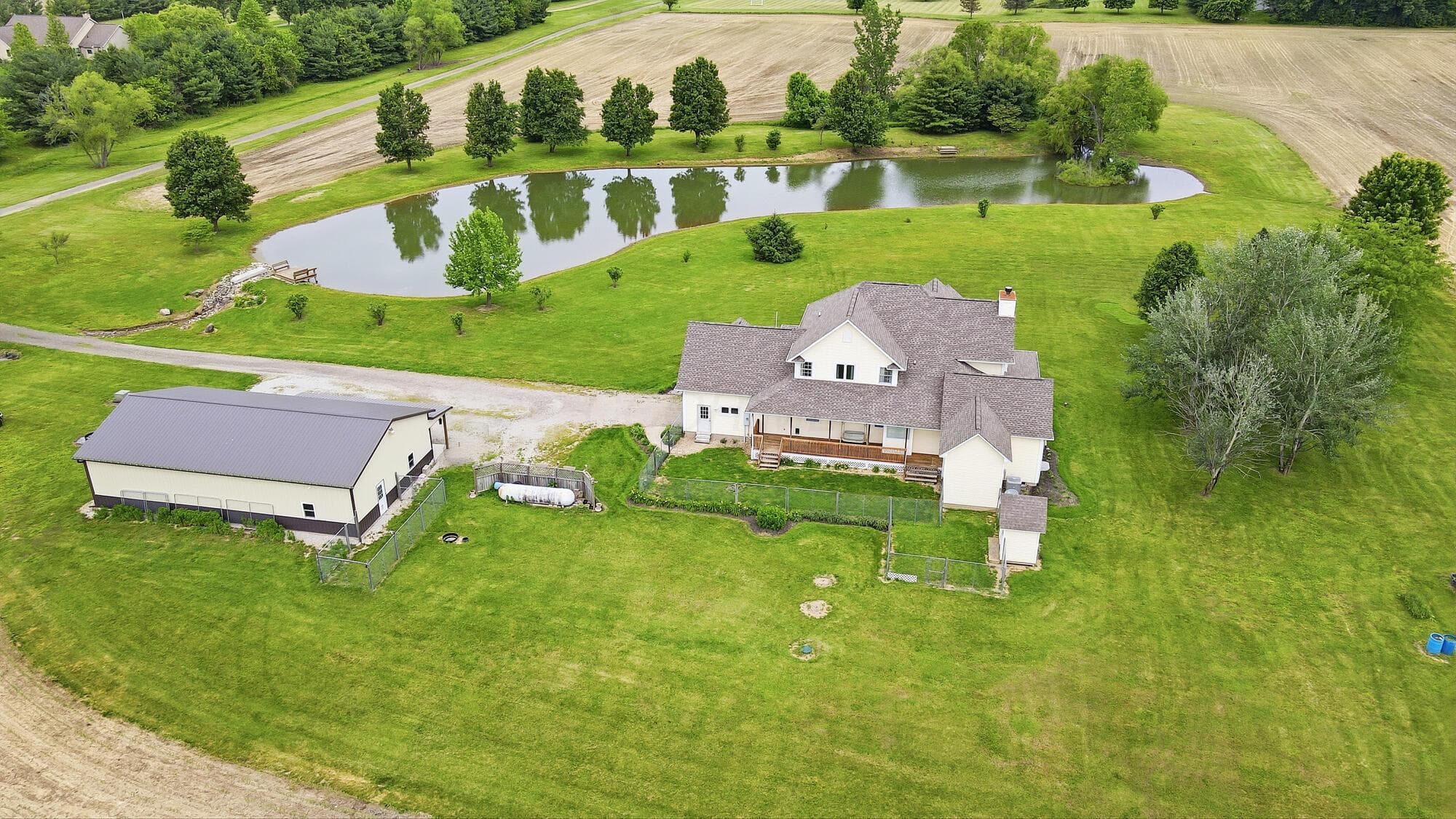 Back Aerial View - 4787 Refugee Road NW, Baltimore, OH 43105