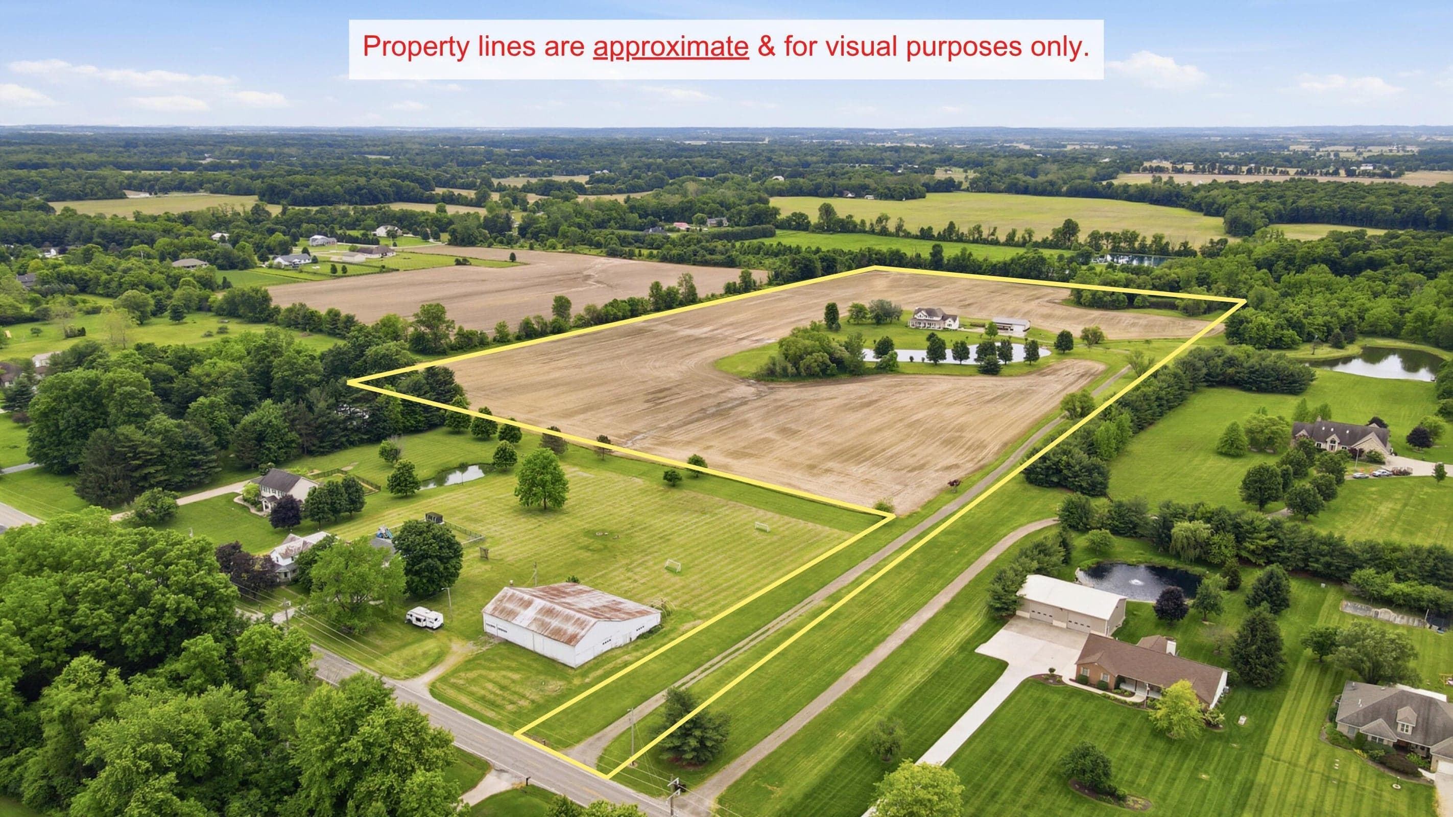 Aerial View - Approximate Property Lines - 4787 Refugee Road NW, Baltimore, OH 43105