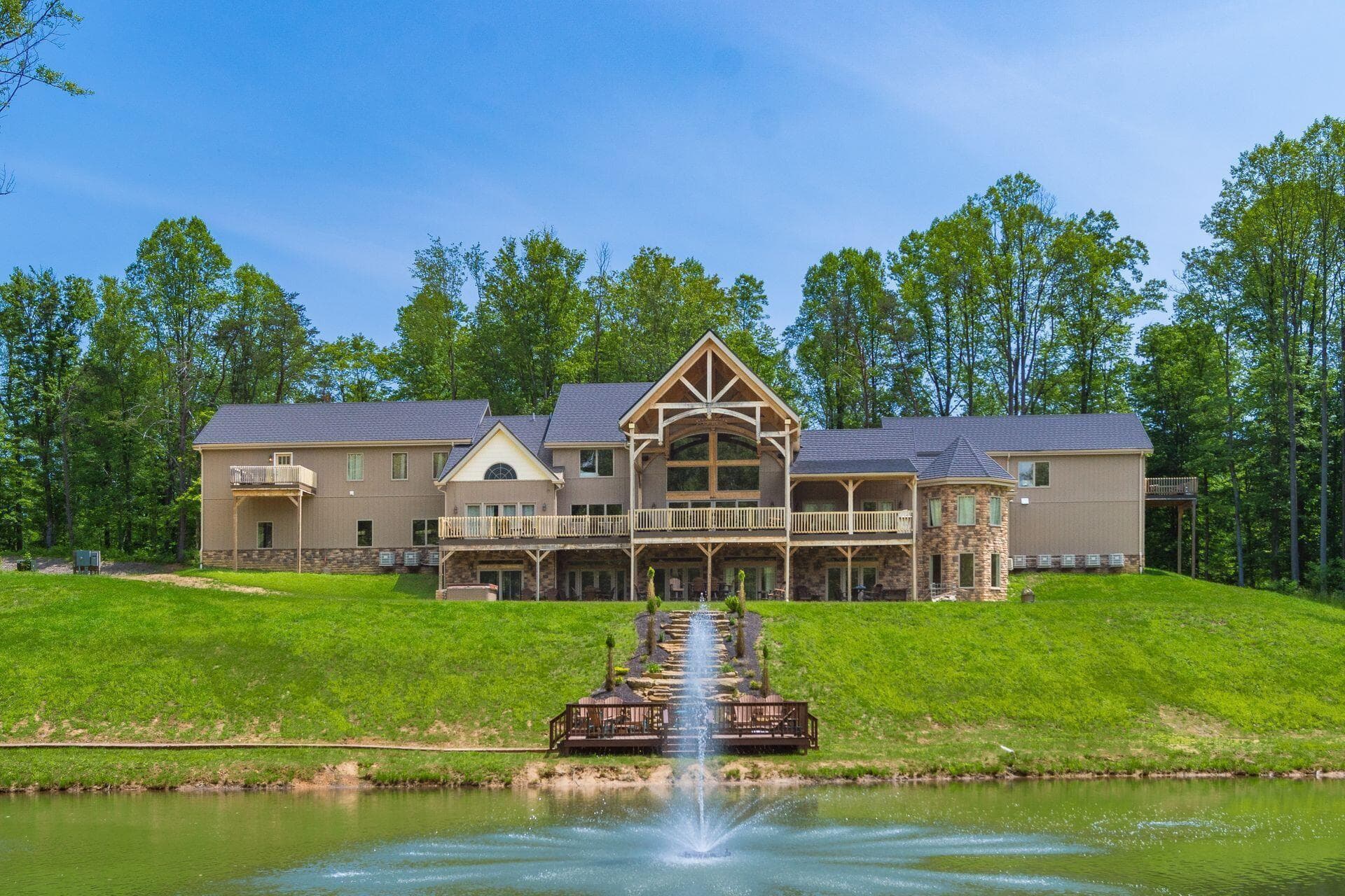 Overlooking private lake