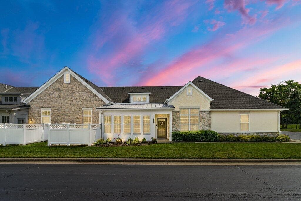 Privately located end unit with multiple views of green space. Perfect setting to enjoy all the comforts of carefree living!