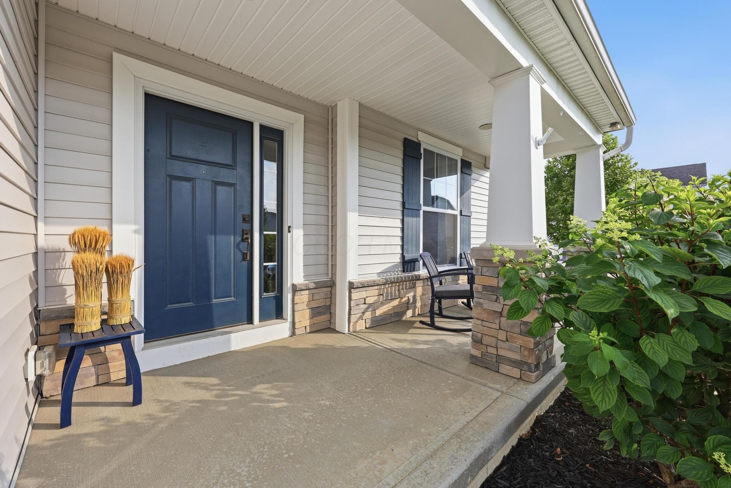 Spacious front porch