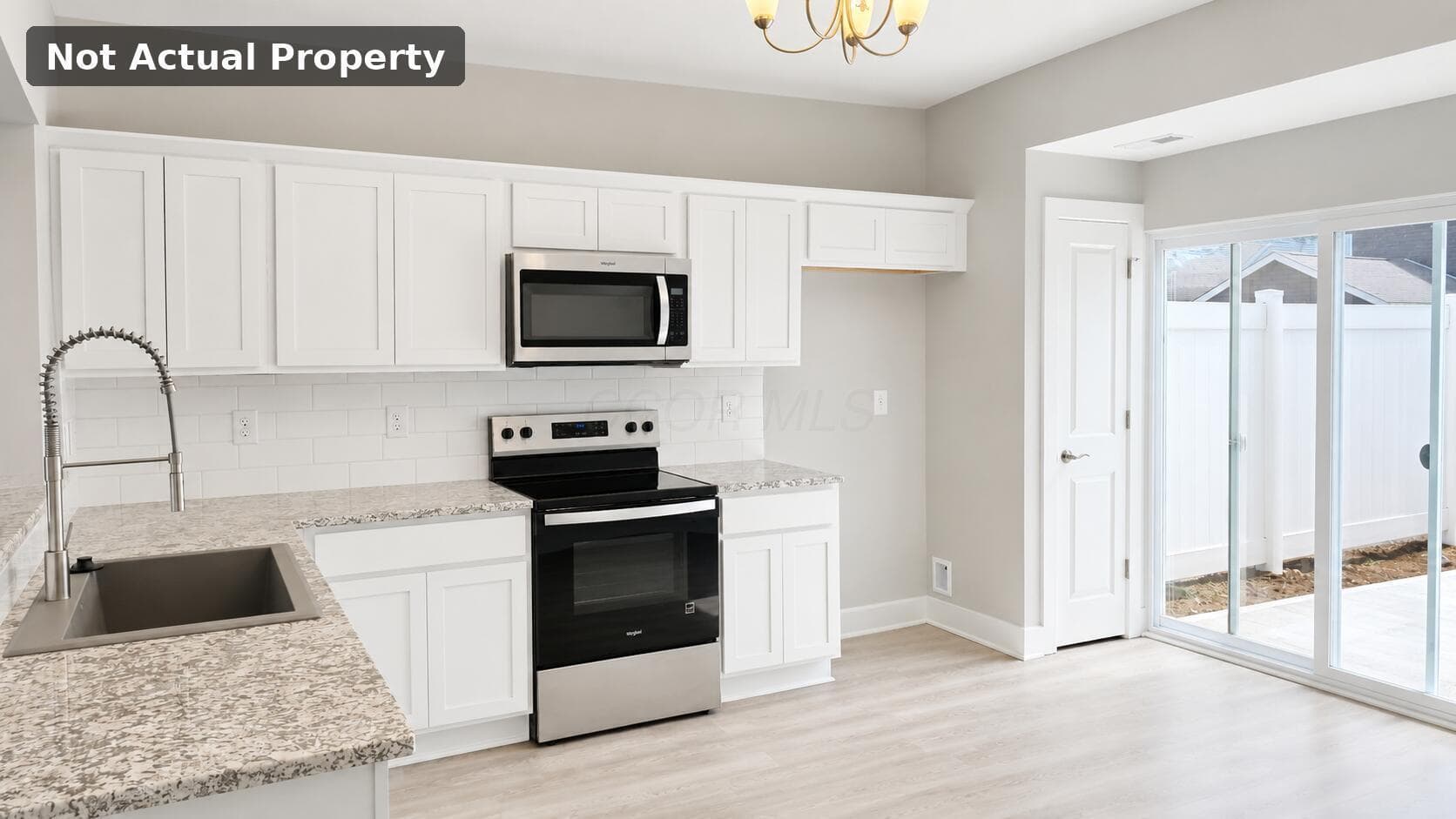 Kitchen with white cabinets, other choices available