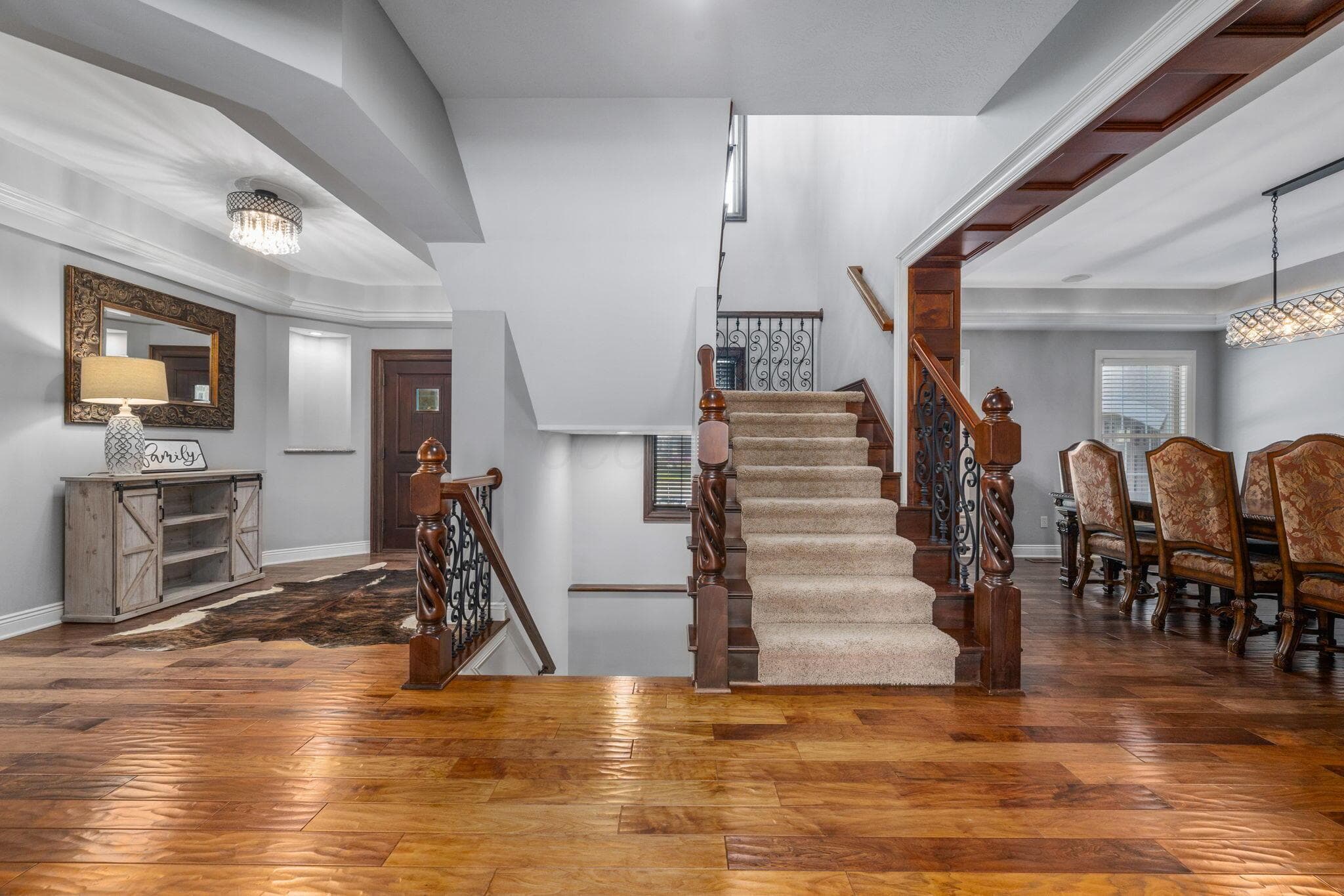 Hard Wood Flooring through much of the first floor