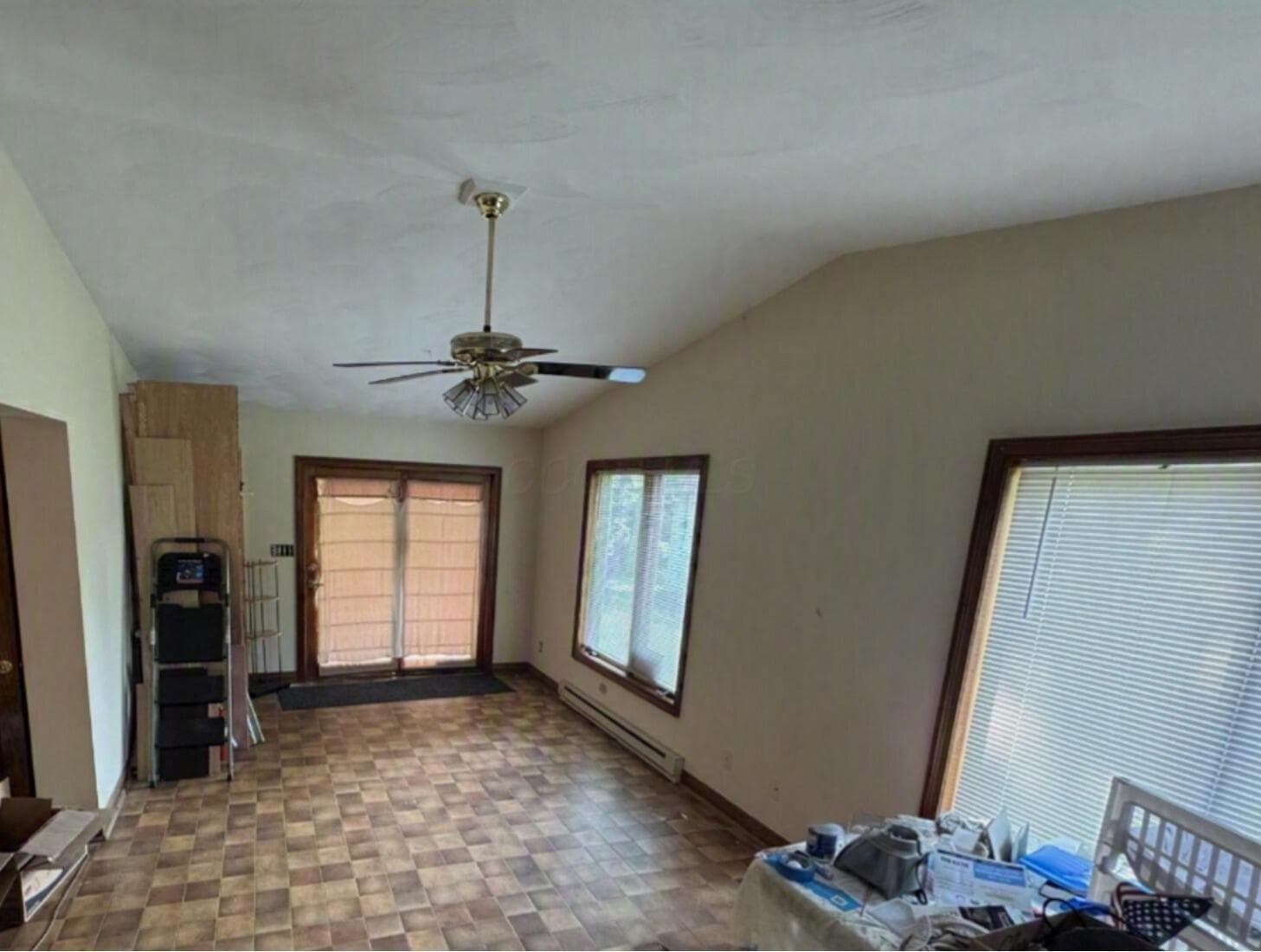 Parquet Floor and Ceiling Fan