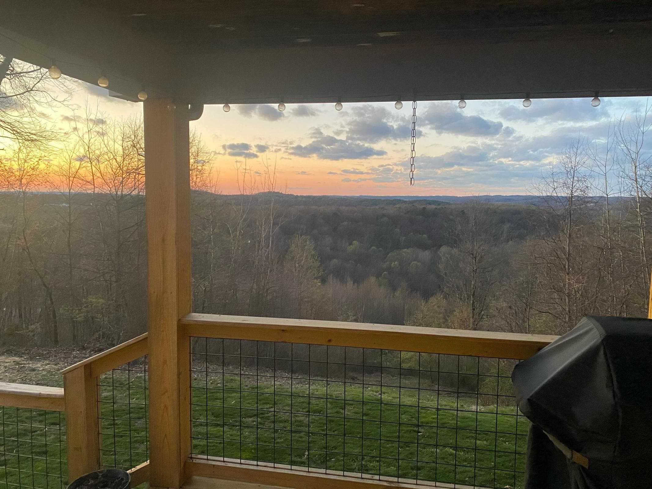 Sunset from the deck is breathtaking.