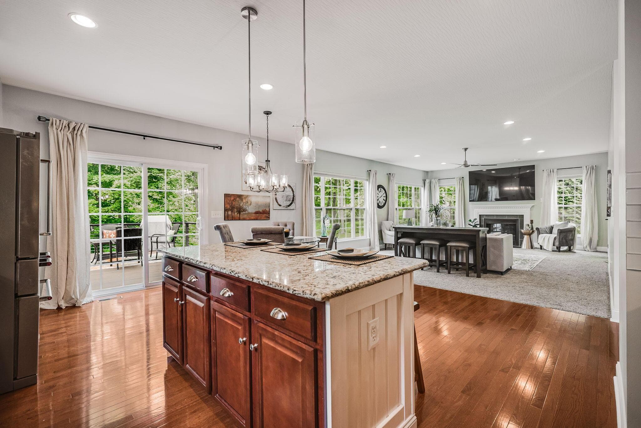 Open to spacious family room
