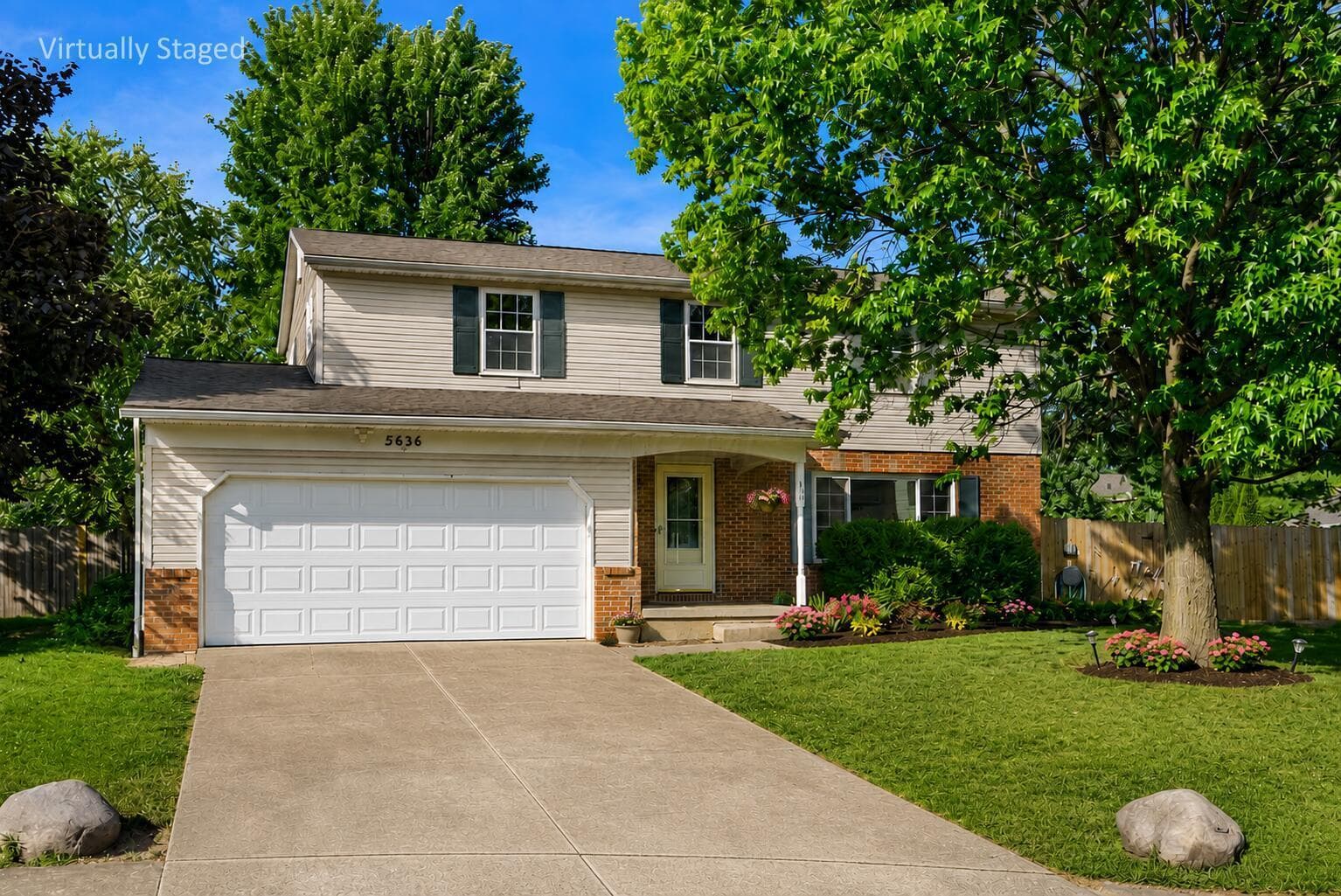Front of home - virtually staged