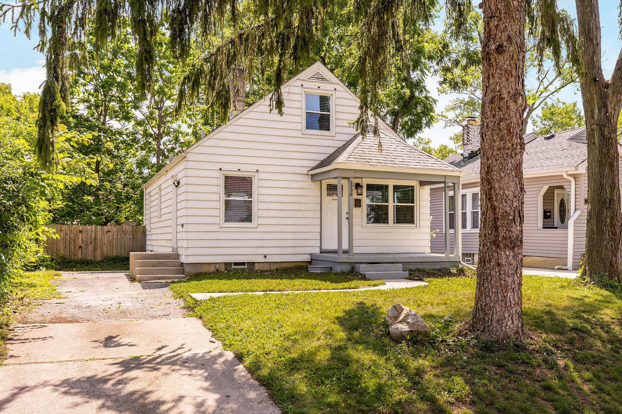 Off street park - PLUS all behind the home that would allow you to build a garage