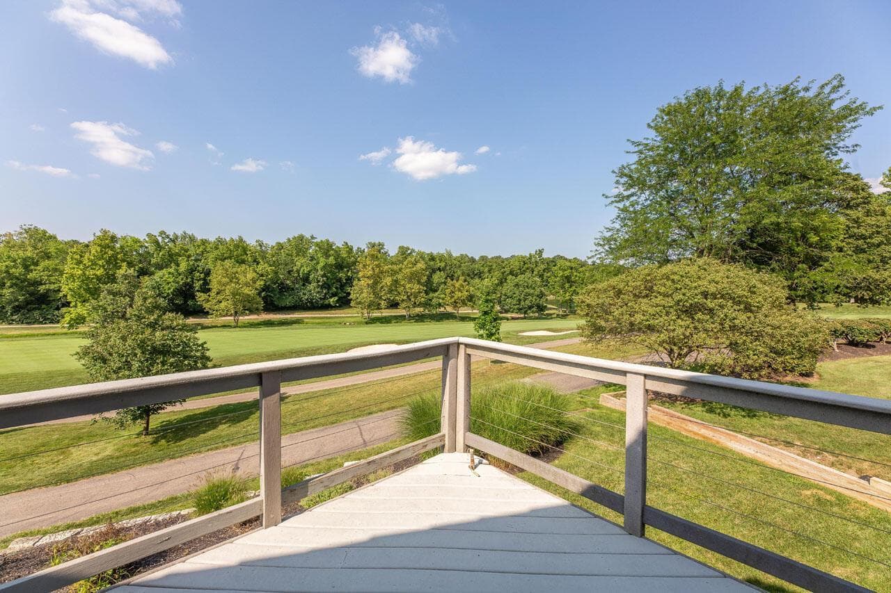 One of the many views overlooking the 18th hole from the balcony.