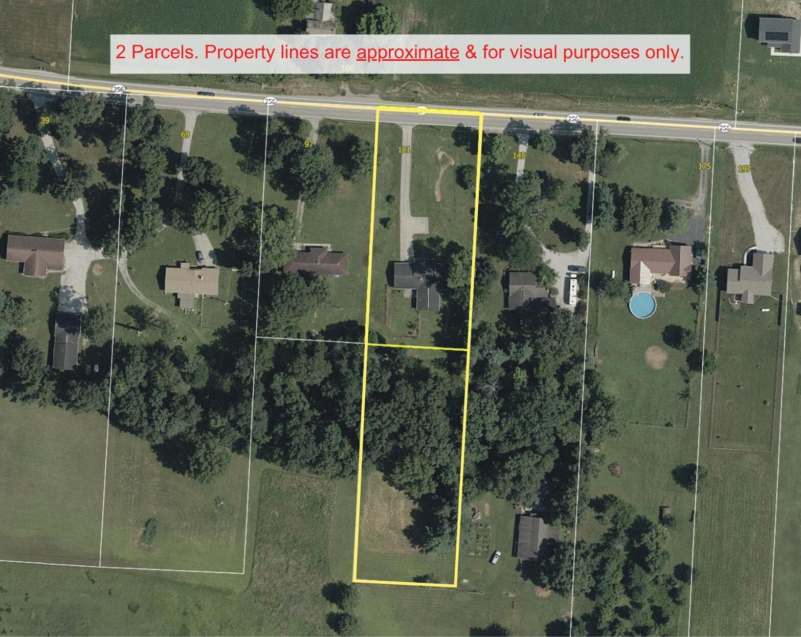 Approximate Lot Lines - 121 Baltimore Somerset Road NE, Baltimore, OH 43105