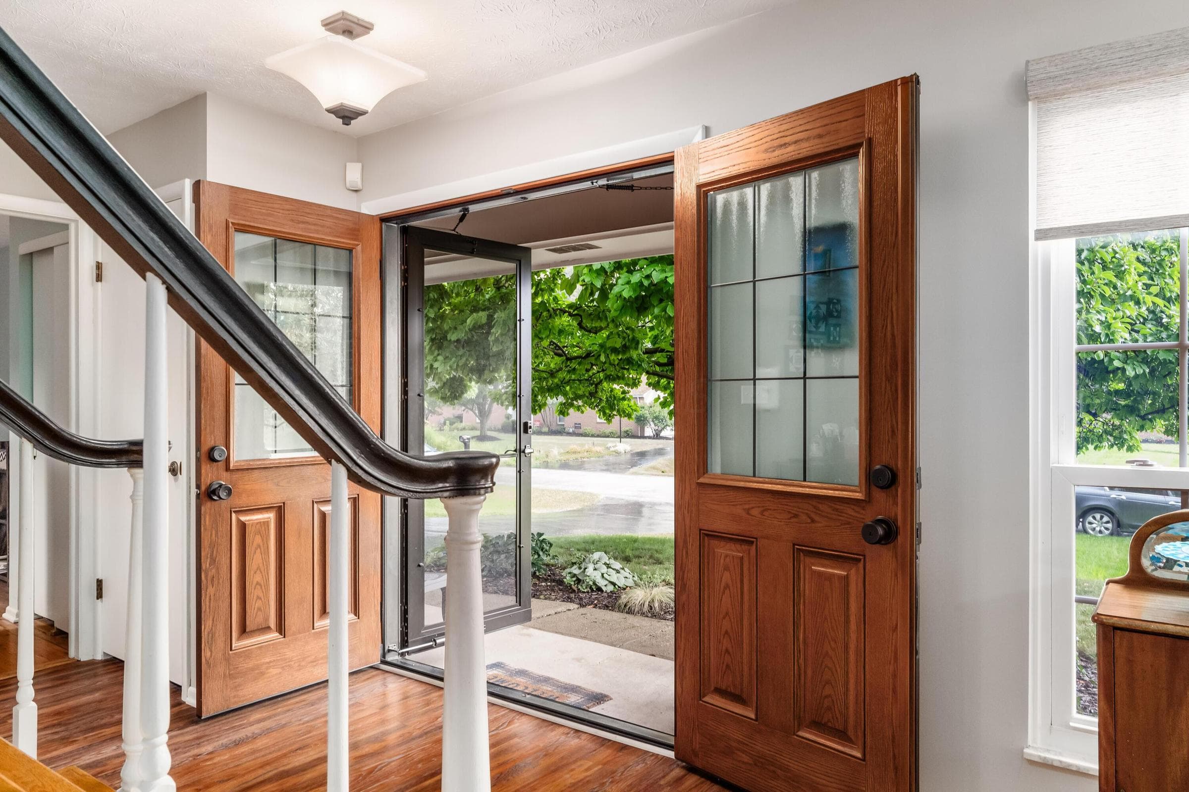 Enter your new home through the double doors