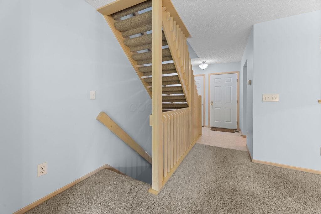 • Ceramic tile flooring • Grey painted walls • Ceiling light