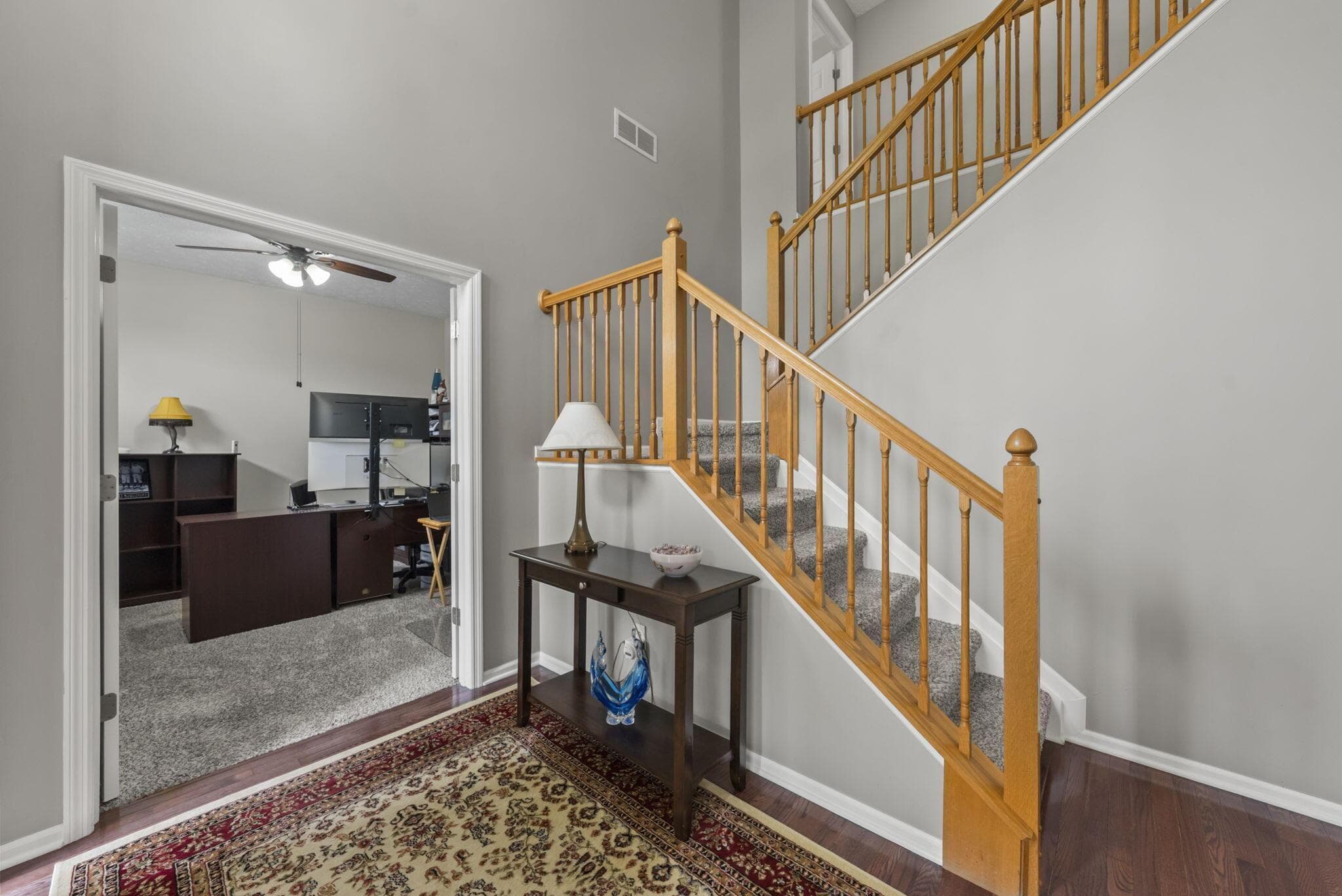 Front entry / stairs / office / den