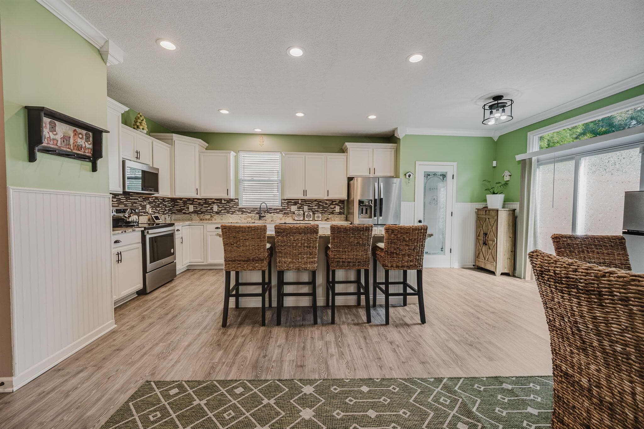 Great room into kitchen