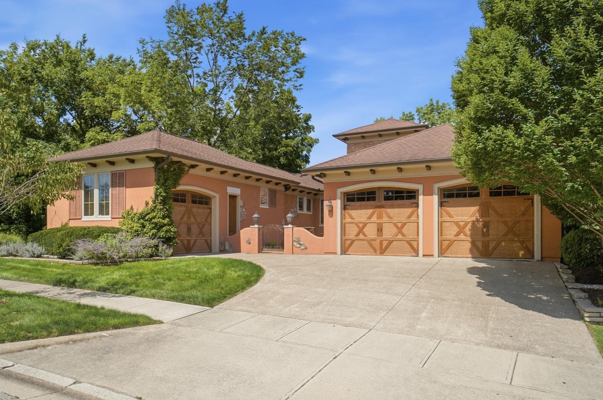 Mediterranean style home with 3 car garage