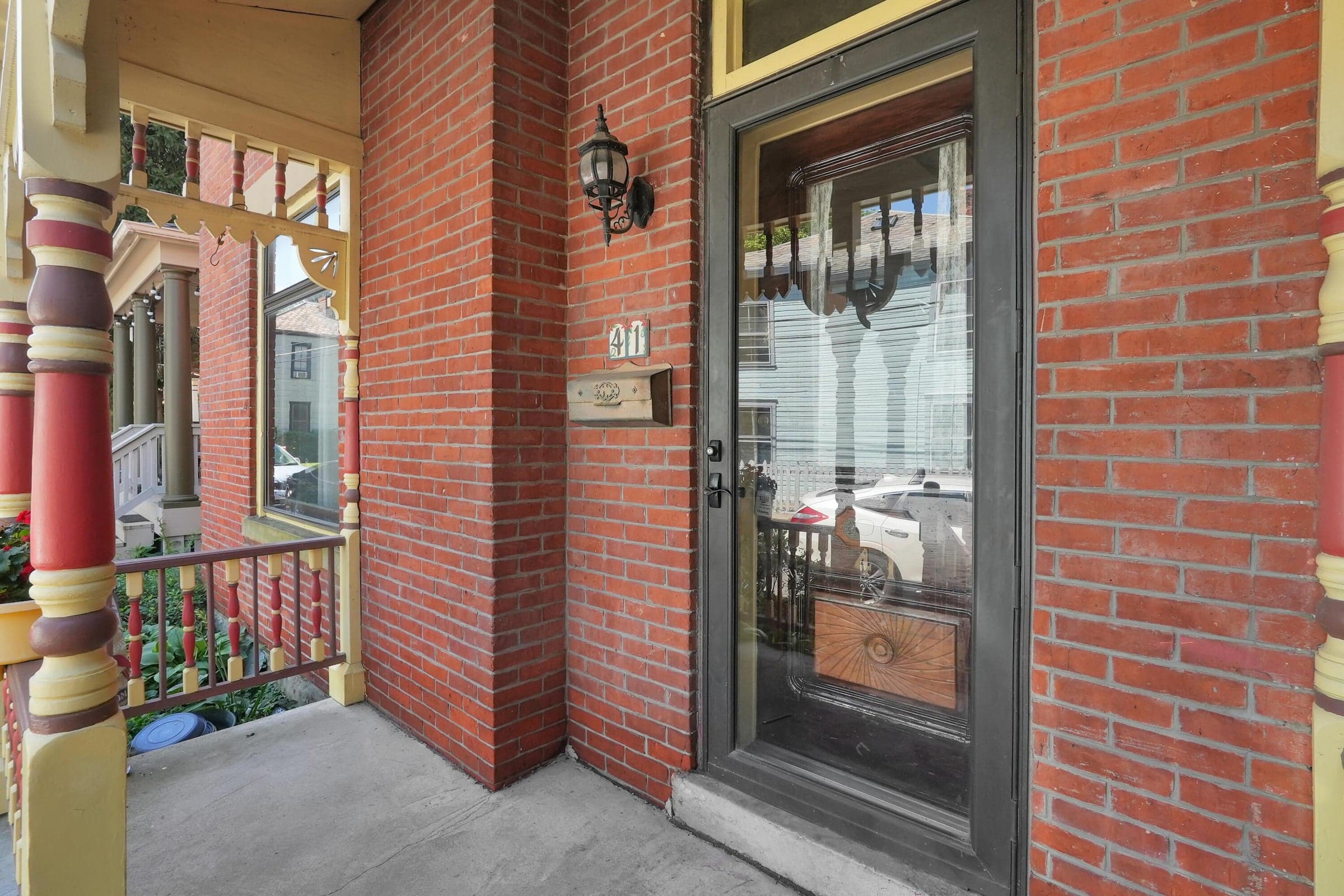 Covered front porch and front entry