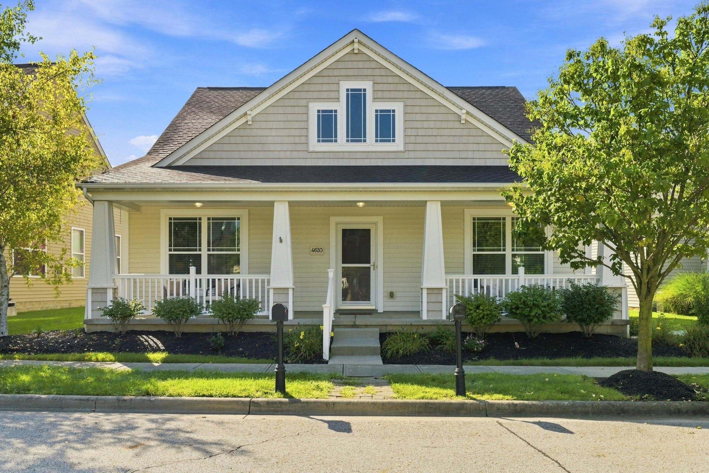 Welcome to our NEWEST Grove City listing tucked in the The Greens at Pinnacle Club Community! This cape cod style home with an expansive covered front porch, perfect for relaxing and greeting your guests!