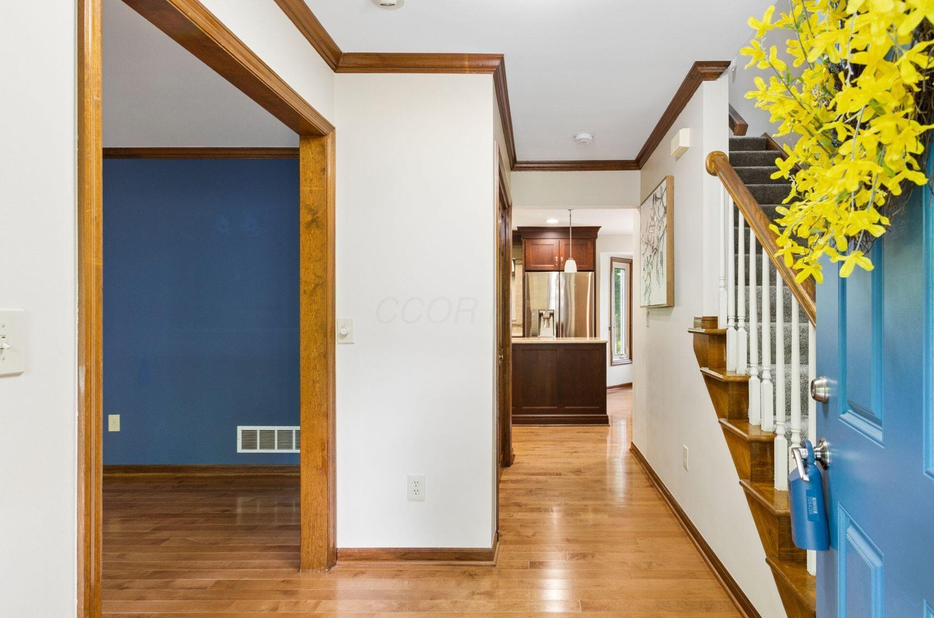 Solid Somerset hardwood floors throughout the main level