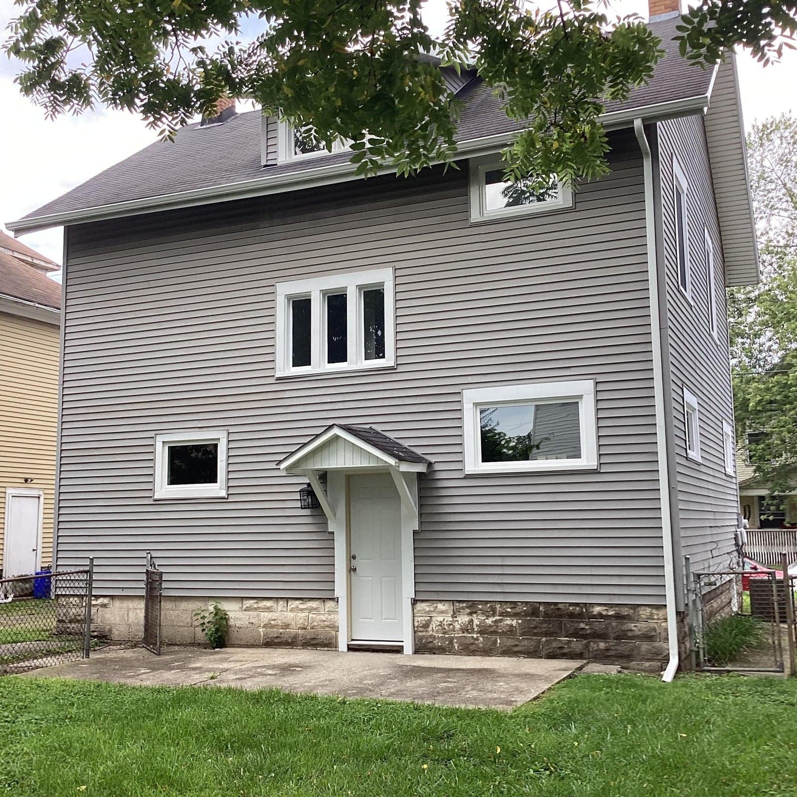 Rear concrete patio