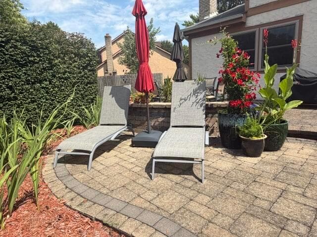 Awesome back Paver Patio.
