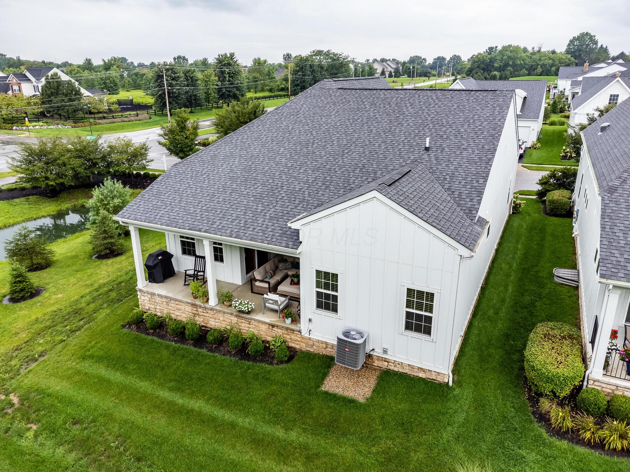 Enjoy grilling overlooking the pond