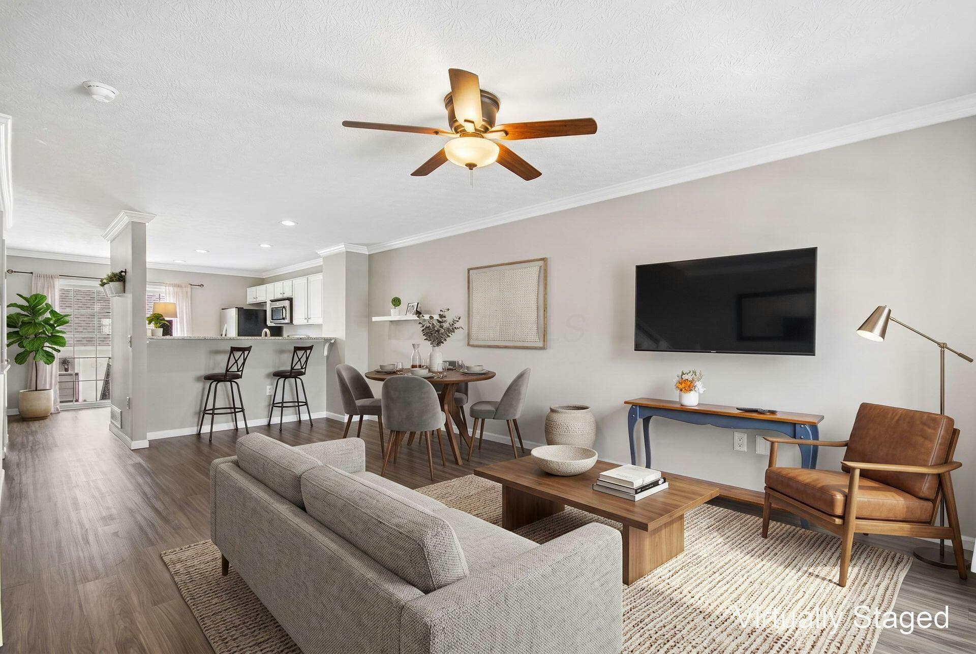 Welcome Home! Great Room, Eat-In Space + Raised Bar to provide comfort and convenience! (Virtually Staged)