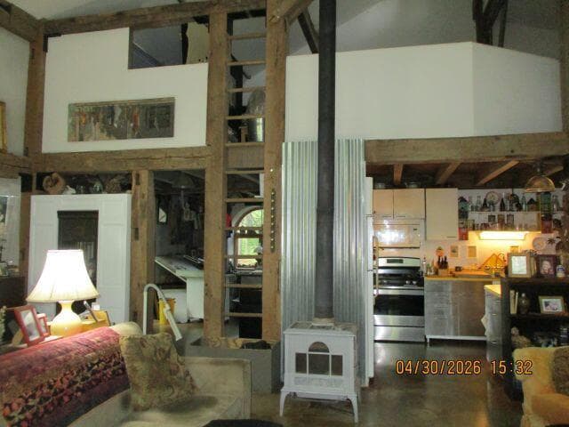 Great room of kitchen, dining and sitting