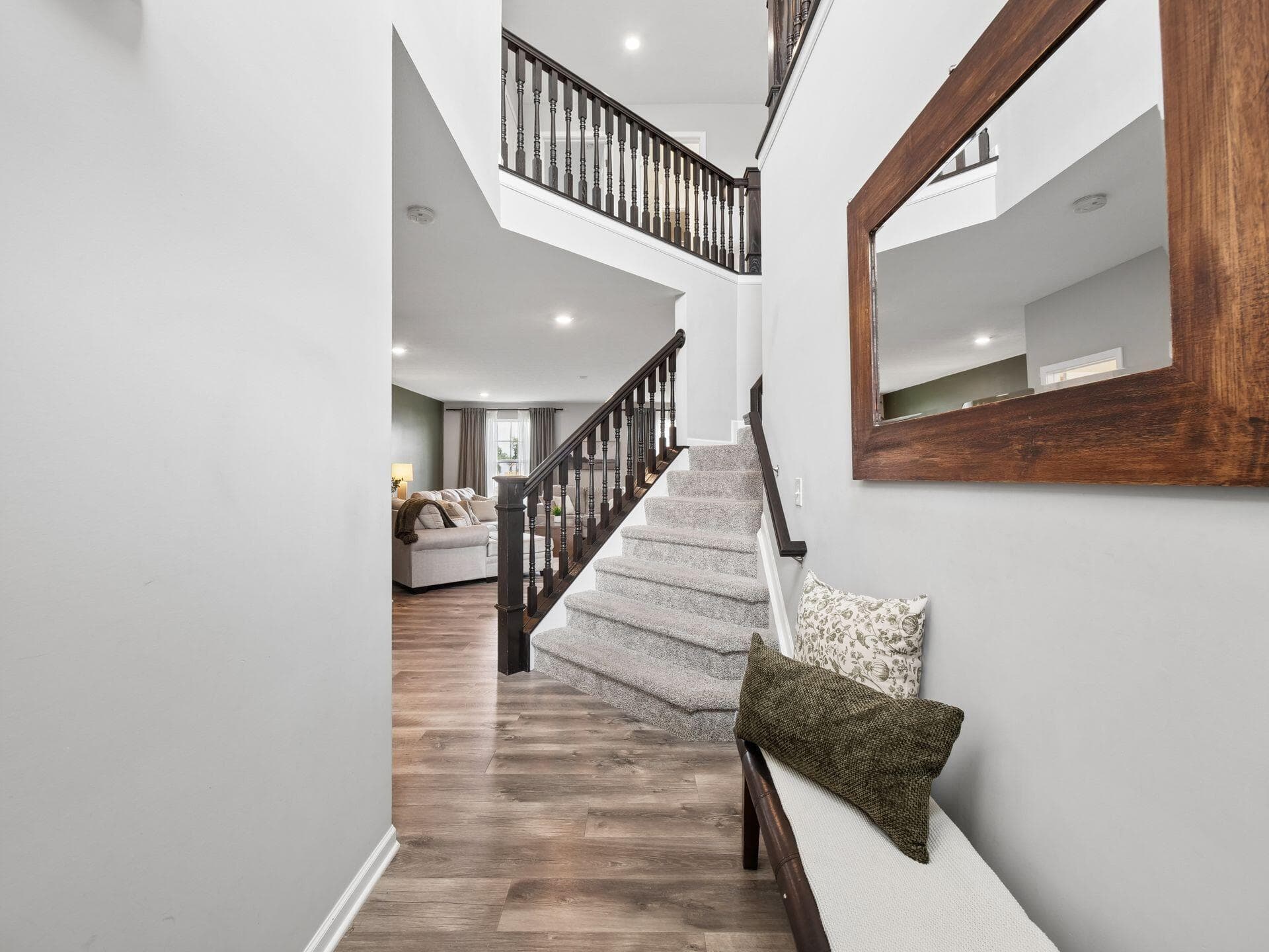 Front entry with view of beautiful stairway