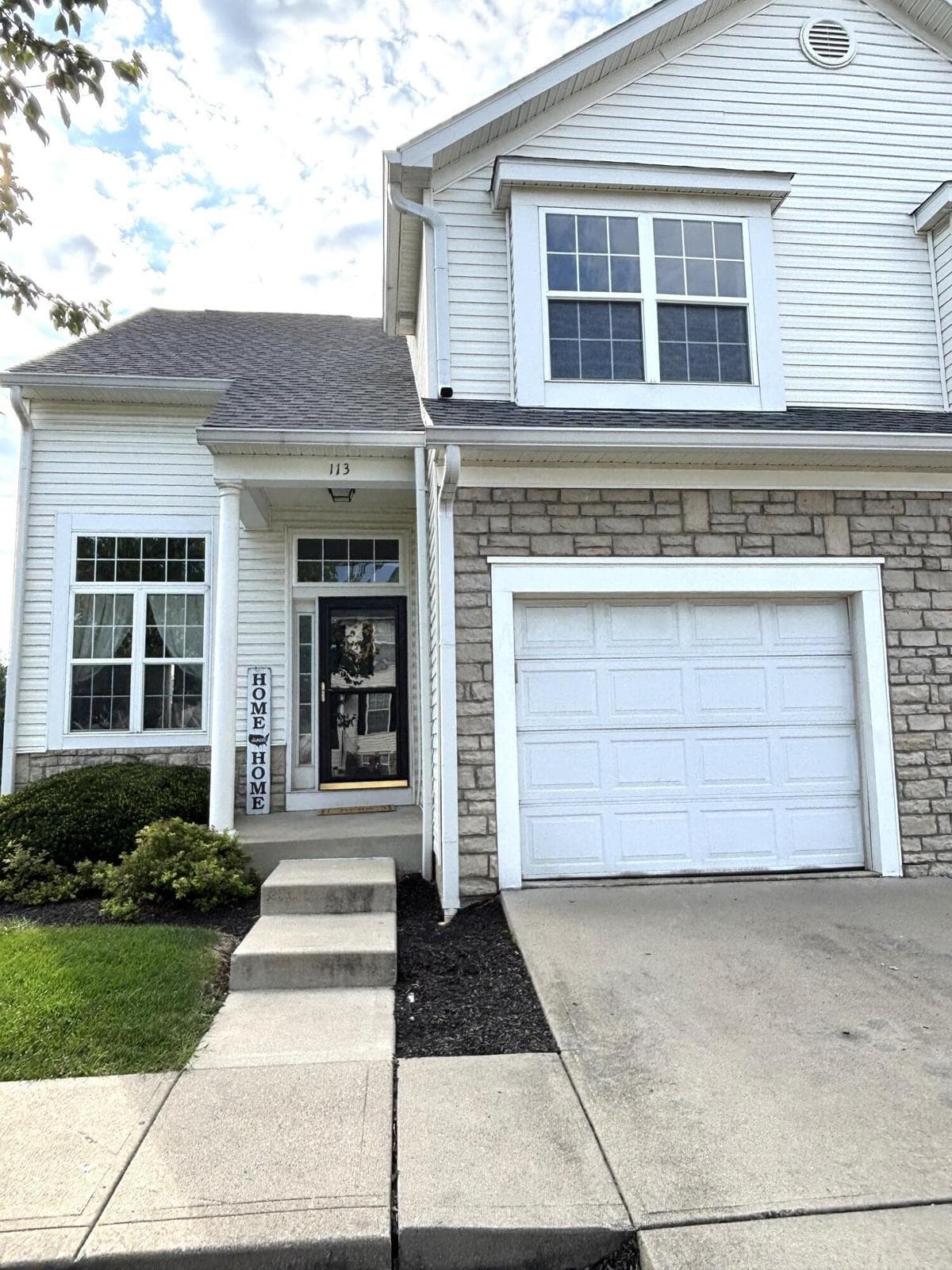 Attached 1 car garage and driveway