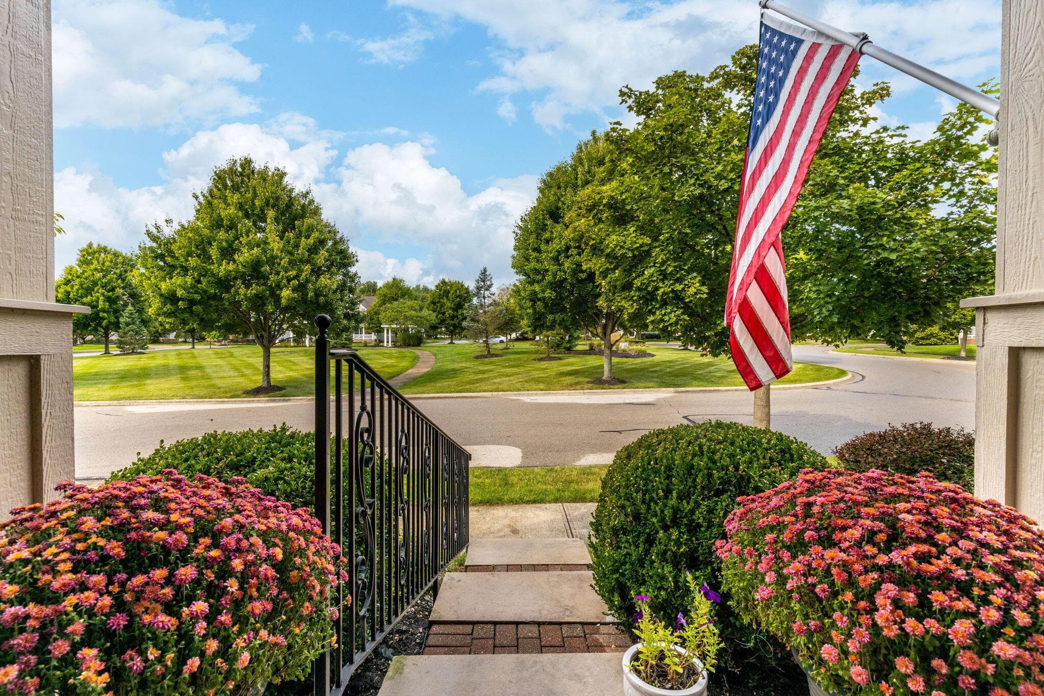 The community park is across the street. Great location with view of park from this corner lot.