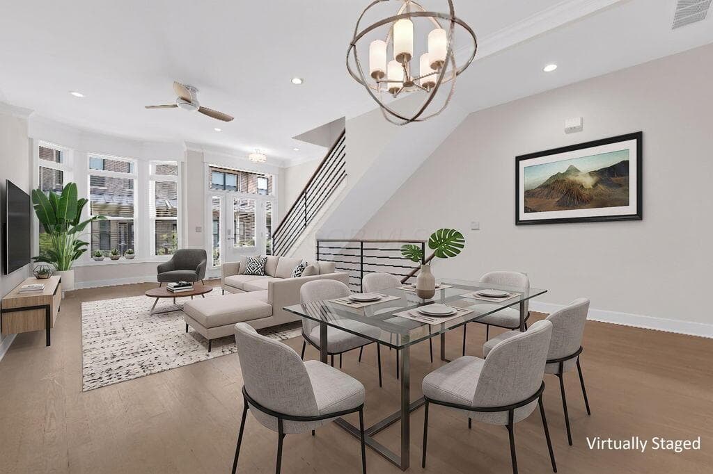 Open, inviting space with lots of options for furniture placement