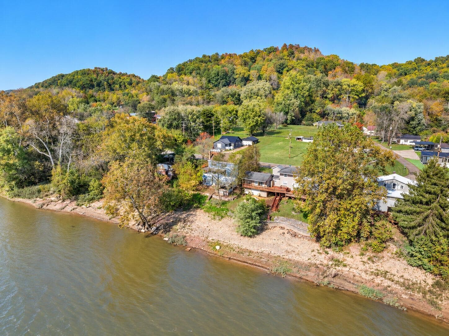 Beach and river frontage