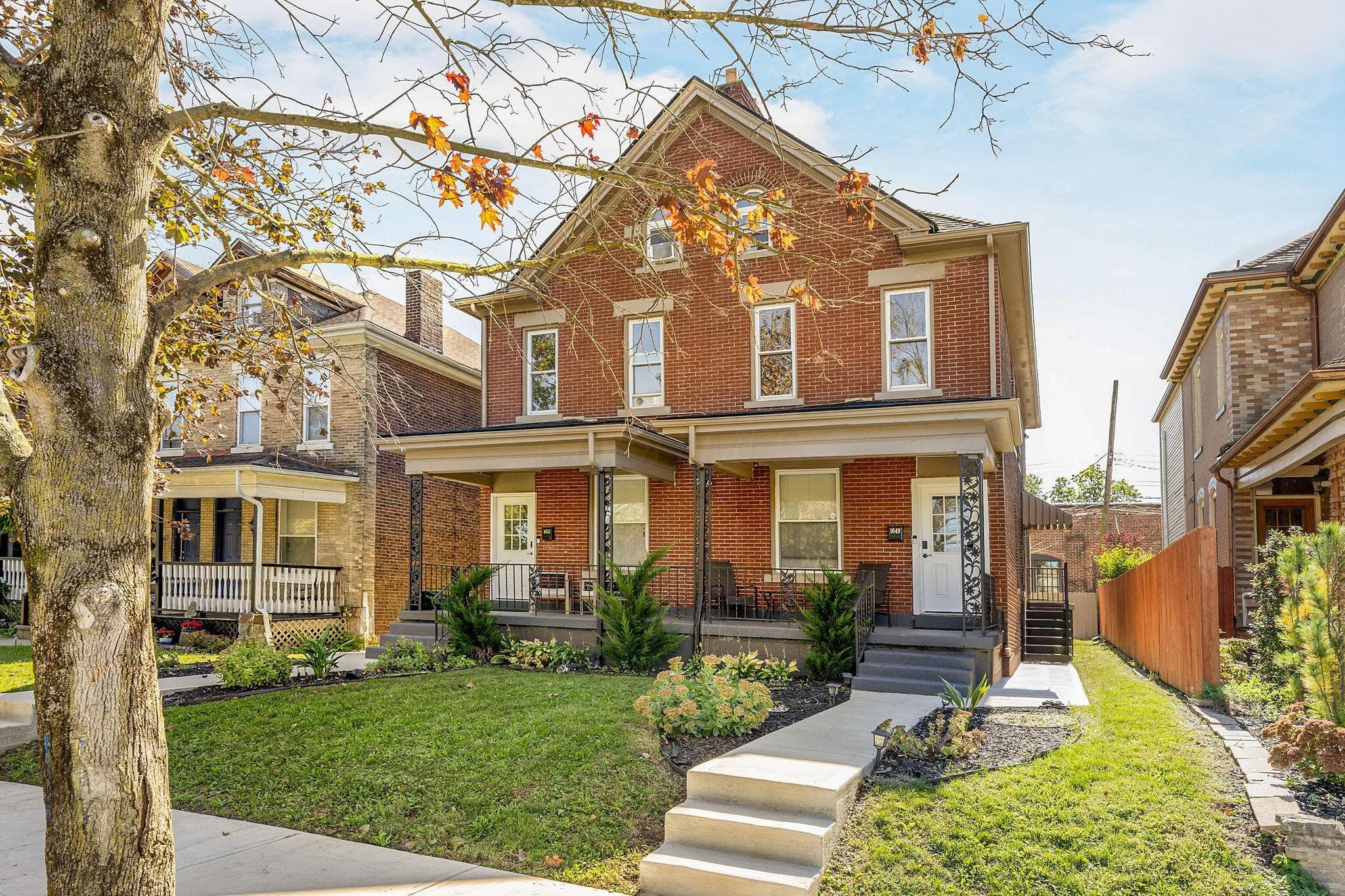 Totally updated brick double directly on Franklin Park.