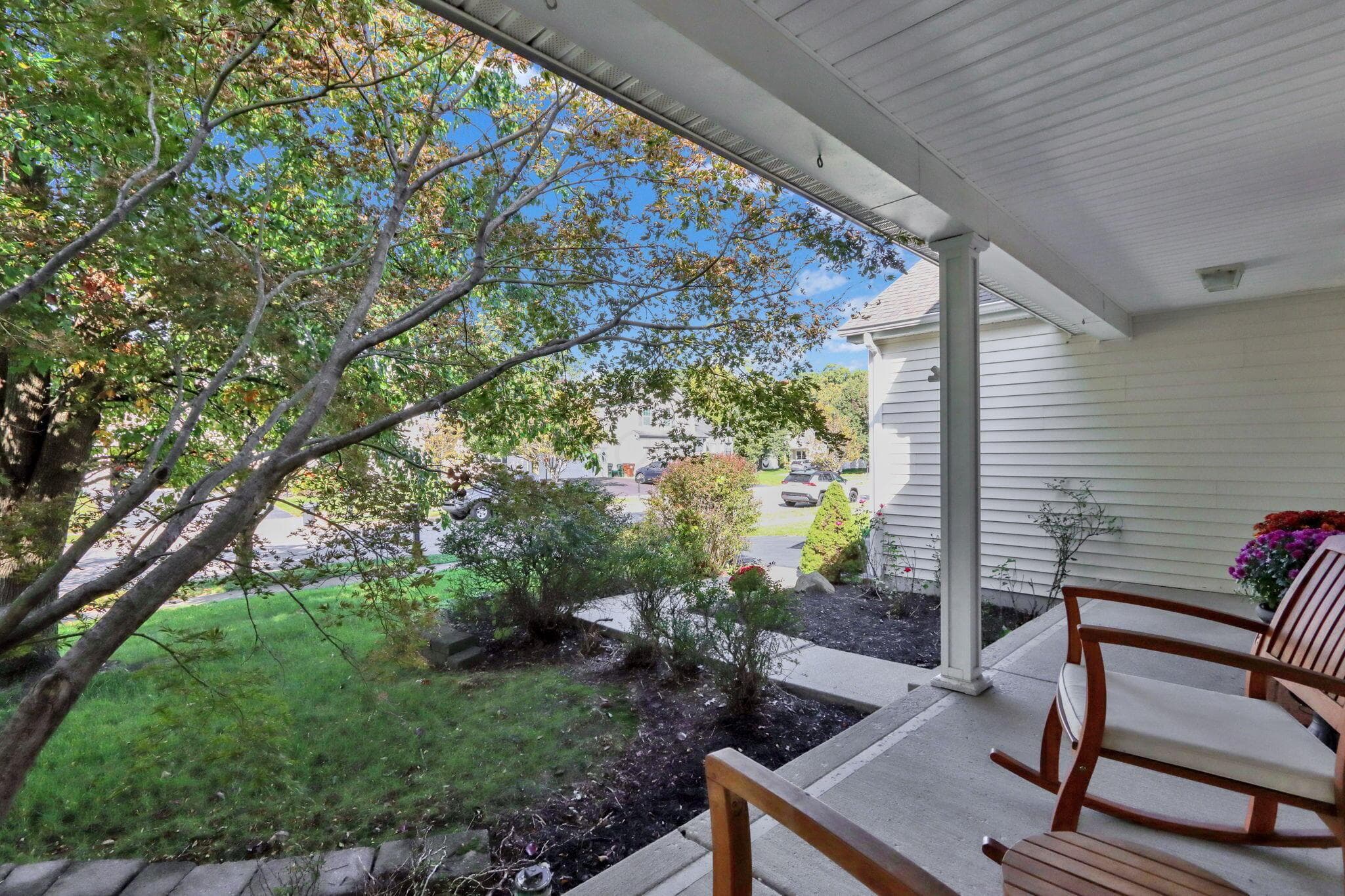 Inviting front porch is the perfect place to catch up with a neighbor or take your morning coffee!