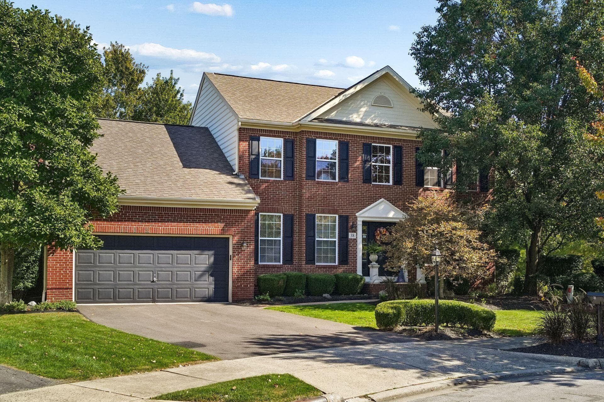 Brick, Hardiplank, and vinyl siding
Paver patio walkway from driveway to front
entry
Yard is professionally landscaped and
maintained
Full lawn irrigation (9 zones) with wifi
control
Extraordinary landscape lighting is wi-fi
controlled
Hot and cold spigots to the garage
New asphalt driveway in 2026
2 car garage has 3 dedicated electric circuits Exceptionally private, secluded
neighborhood with no direct through traffic
Close access to Tyler Run Elementary
Pedestrian bridge over stream to soccer
field