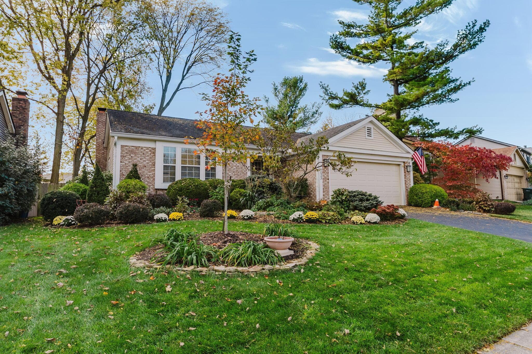 Beautifully landscaped front yard